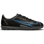 Nike Junior Mercurial Vapor 14 Academy TF Artificial Turf Soccer Shoe - Black/Black/IronGrey