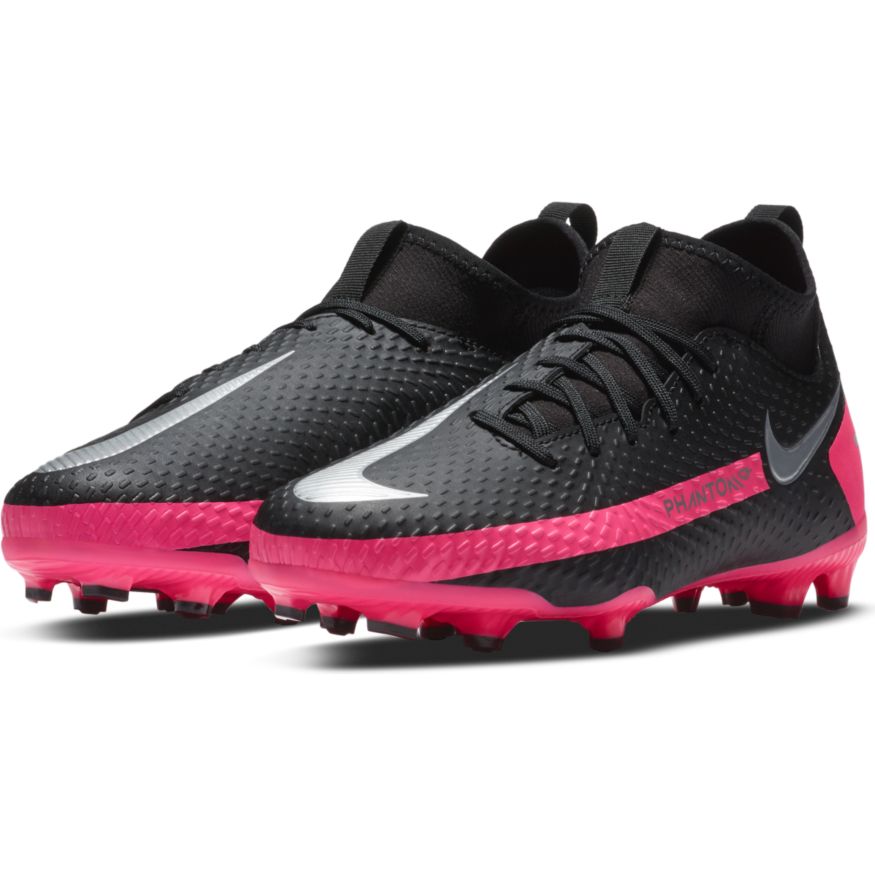 Phantom GT Academy Dynamic Fit FG JUNIOR - Black-MetallicSilver-PinkBlast