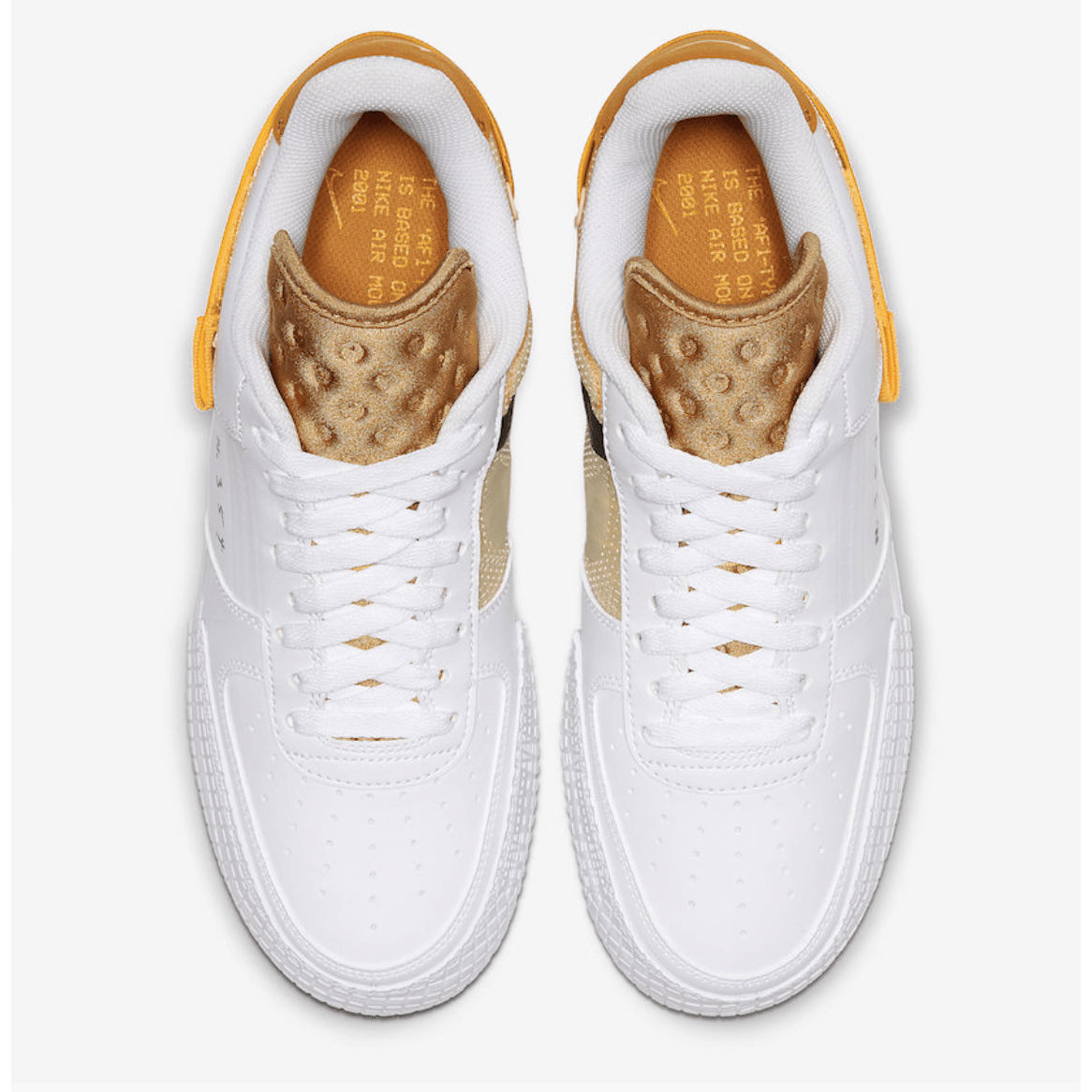 Air Force 1 Low Drop Type White Gold Yellow