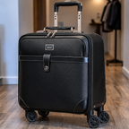 Valise de Voyage en Cuir PU à Roulettes – Bagage Cabine à Main Spinner Élégant et Durable
