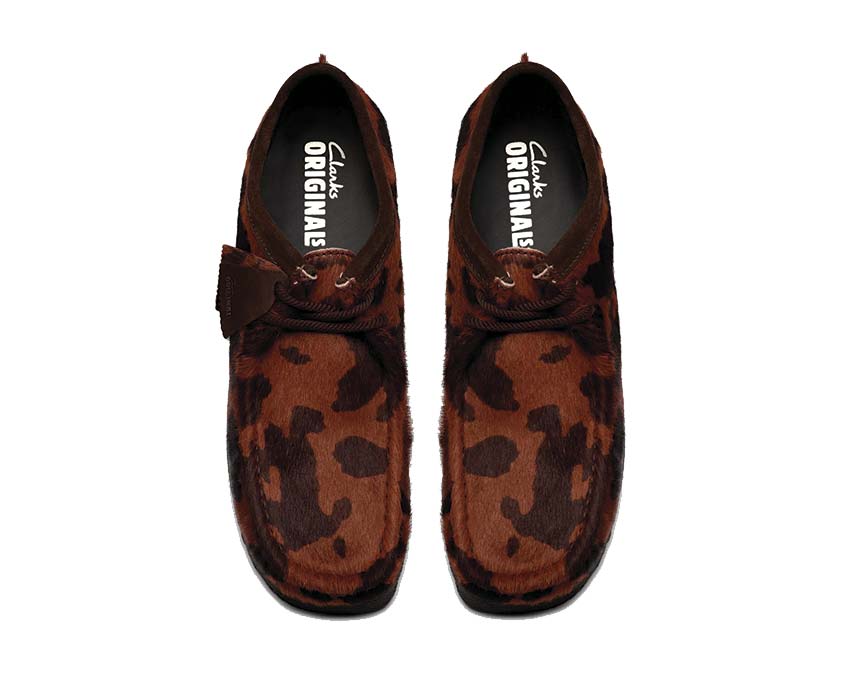 Clarks Wallabee "Brown Cow Print"