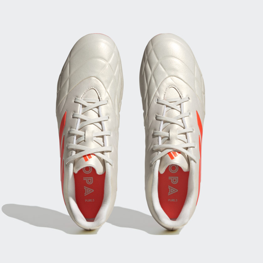 adidas Copa Pure.3 FG Soccer Cleats - Off White / Team Solar Orange / Off White