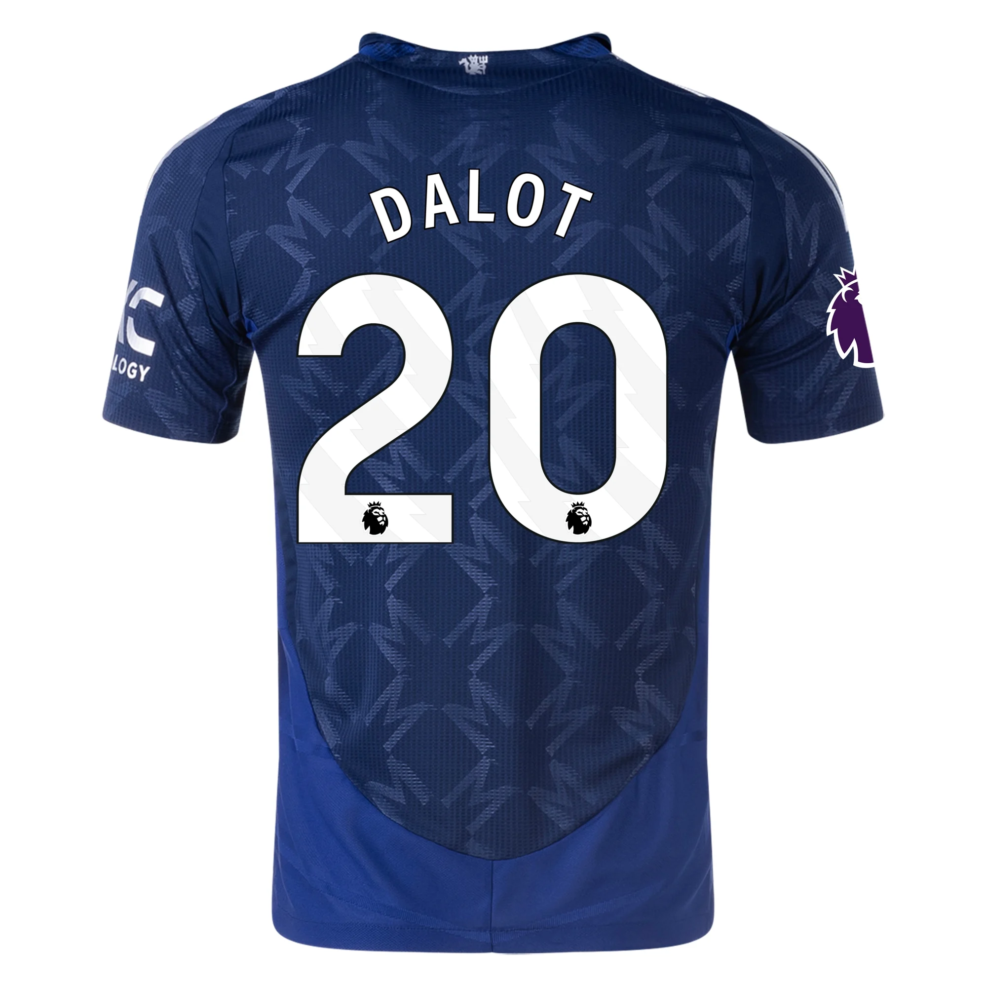 adidas Manchester United Authentic Diogo Dalot Away w/ EPL Patch 24/25 (Night Indigo)