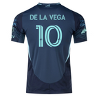 adidas Pedro De La Vega Seattle Sounders Authentic Away Jersey 25/26 w/ MLS Patches & Sponsor (Aura Ink)
