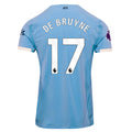 Puma Kevin De Bruyne Manchester City 25/26 Authentic Home Jersey w/ EPL + Sponsor Patch (Team Light Blue/White)