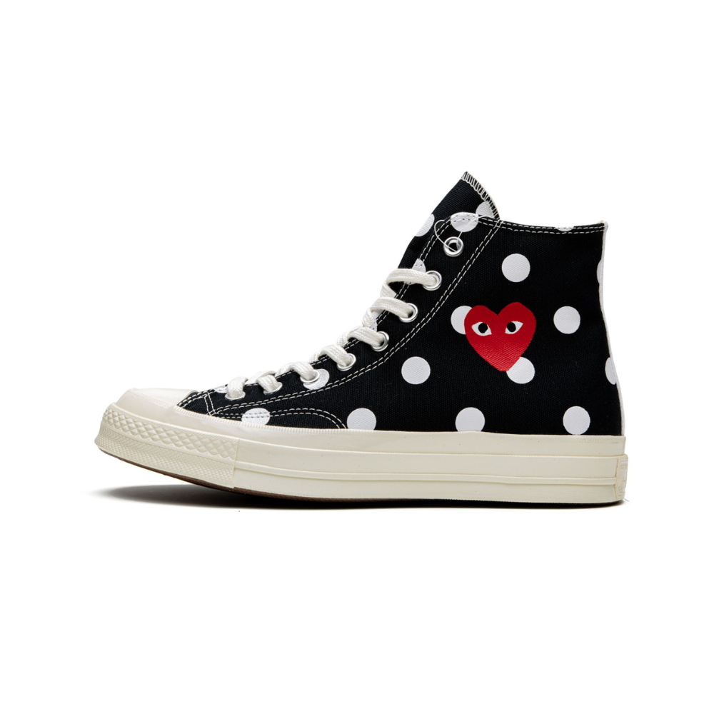 Converse Chuck Taylor All-Star 70s Hi Comme des Garçons PLAY Polka Dot Black
