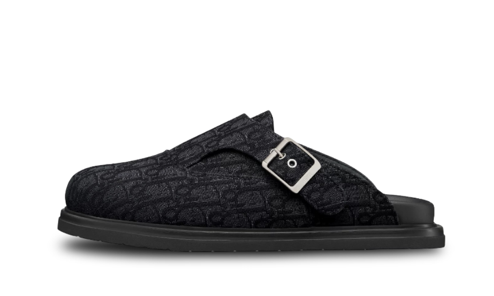 Dior Aqua Mule Black Dior Oblique Jacquard