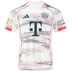 adidas Bayern Munich Authentic Away Jersey 25/26 w/ Sponsor + Meister Bundesliga Patch (White/Red)