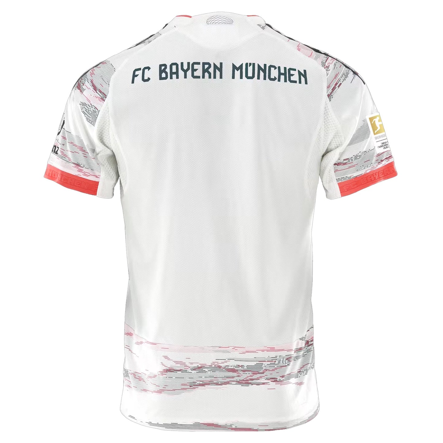 adidas Davies Authentic Away Jersey 25/26 w/ Sponsor + Meister Bundesliga Patch (White/Red)