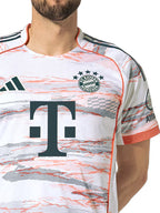adidas Goretzka Authentic Away Jersey 25/26 w/ Sponsor + Meister Bundesliga Patch (White/Red)