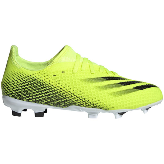 adidas X Ghosted.3 FG JUNIOR Firm Ground Cleat - Solar Yellow/Core Black/Team Royal Blue