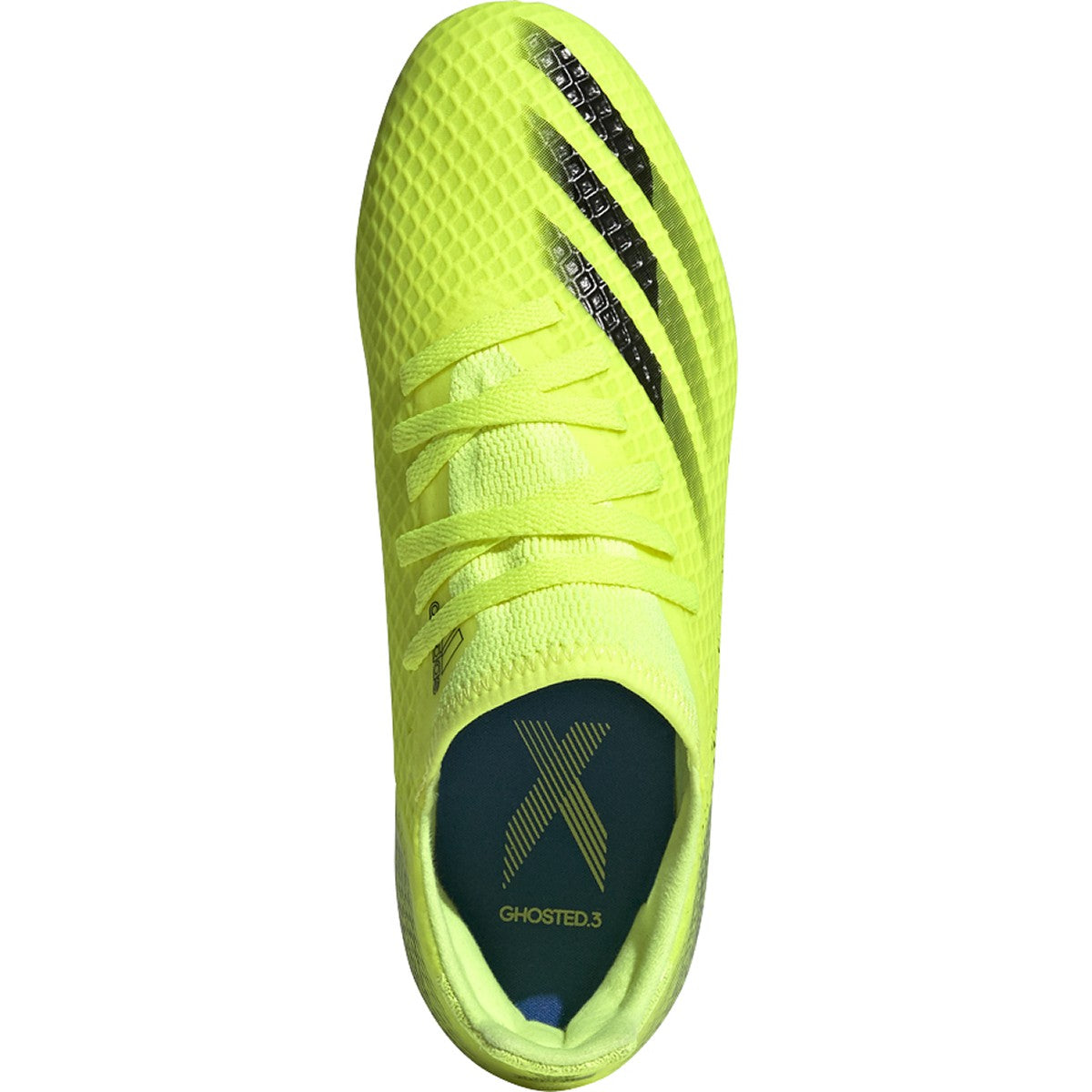 adidas X Ghosted.3 FG JUNIOR Firm Ground Cleat - Solar Yellow/Core Black/Team Royal Blue