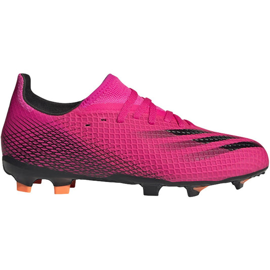 adidas X Ghosted.3 JUNIOR Firm Ground Soccer Shoe - Shock Pink / Core Black / Screaming Orange