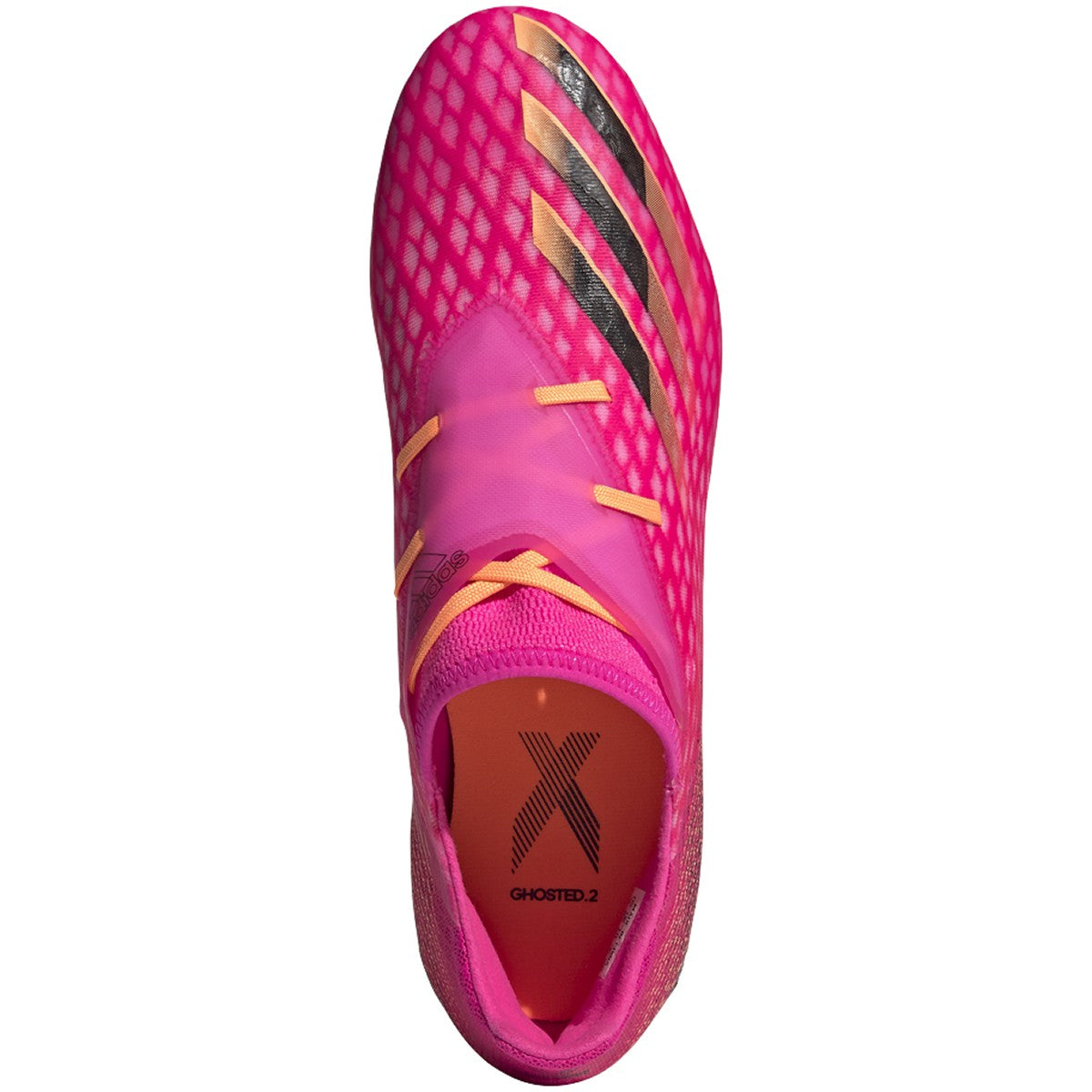 adidas X Ghosted .2 Firm Ground Cleats - Shock Pink/Core Black/Screaming Orange