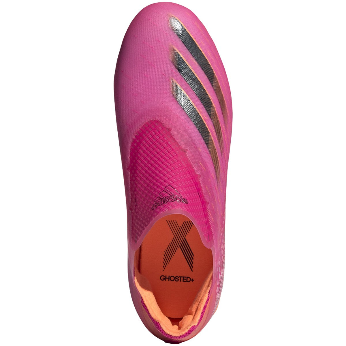 adidas X Ghosted + JUNIOR Firm Ground Soccer Shoe - Shock Pink/Core Black/Screaming Orange