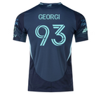 adidas Georgi Minoungou Seattle Sounders Authentic Away Jersey 25/26 w/ MLS Patches & Sponsor (Aura Ink)