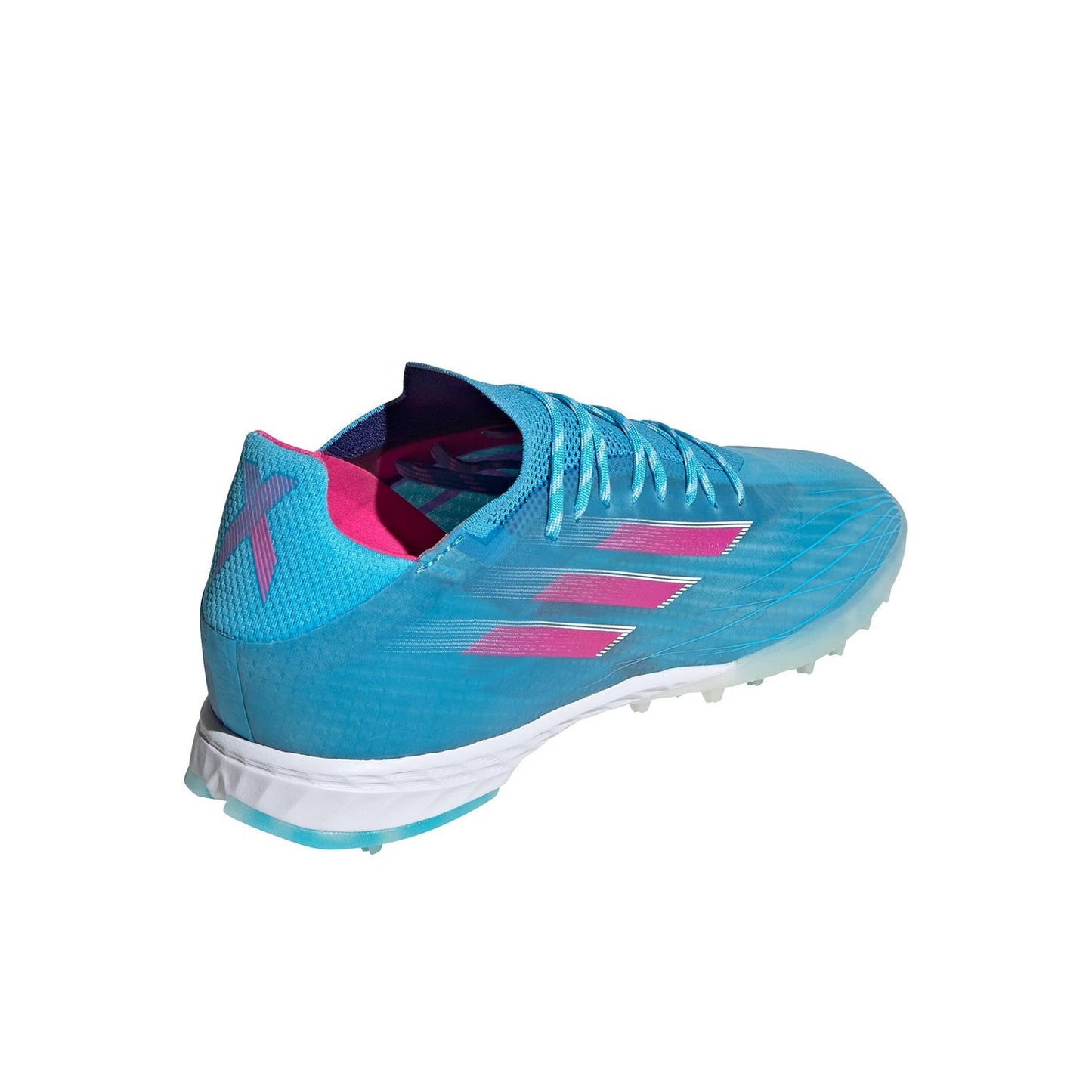 adidas X Speedflow.1 TF 11/11 Artificial Turf Soccer Shoe - Sky Rush/Team Shock Pink/Cloud White