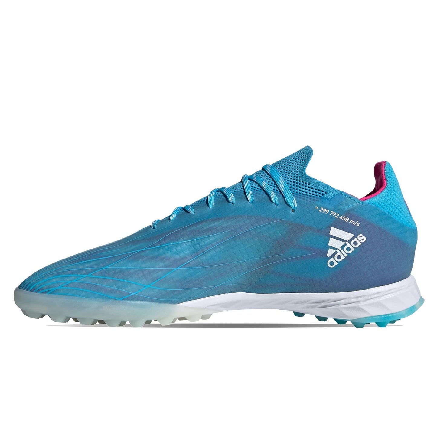 adidas X Speedflow.1 TF 11/11 Artificial Turf Soccer Shoe - Sky Rush/Team Shock Pink/Cloud White
