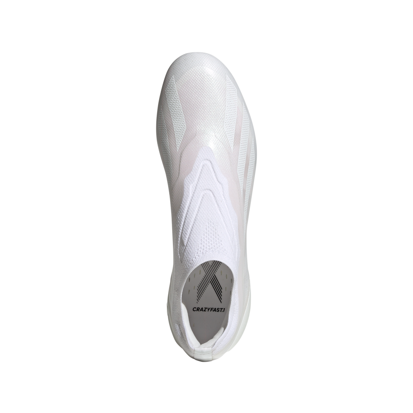 adidas X CrazyFast.1 Laceless FG Firm Ground Soccer Cleat - Cloud White / Cloud White
