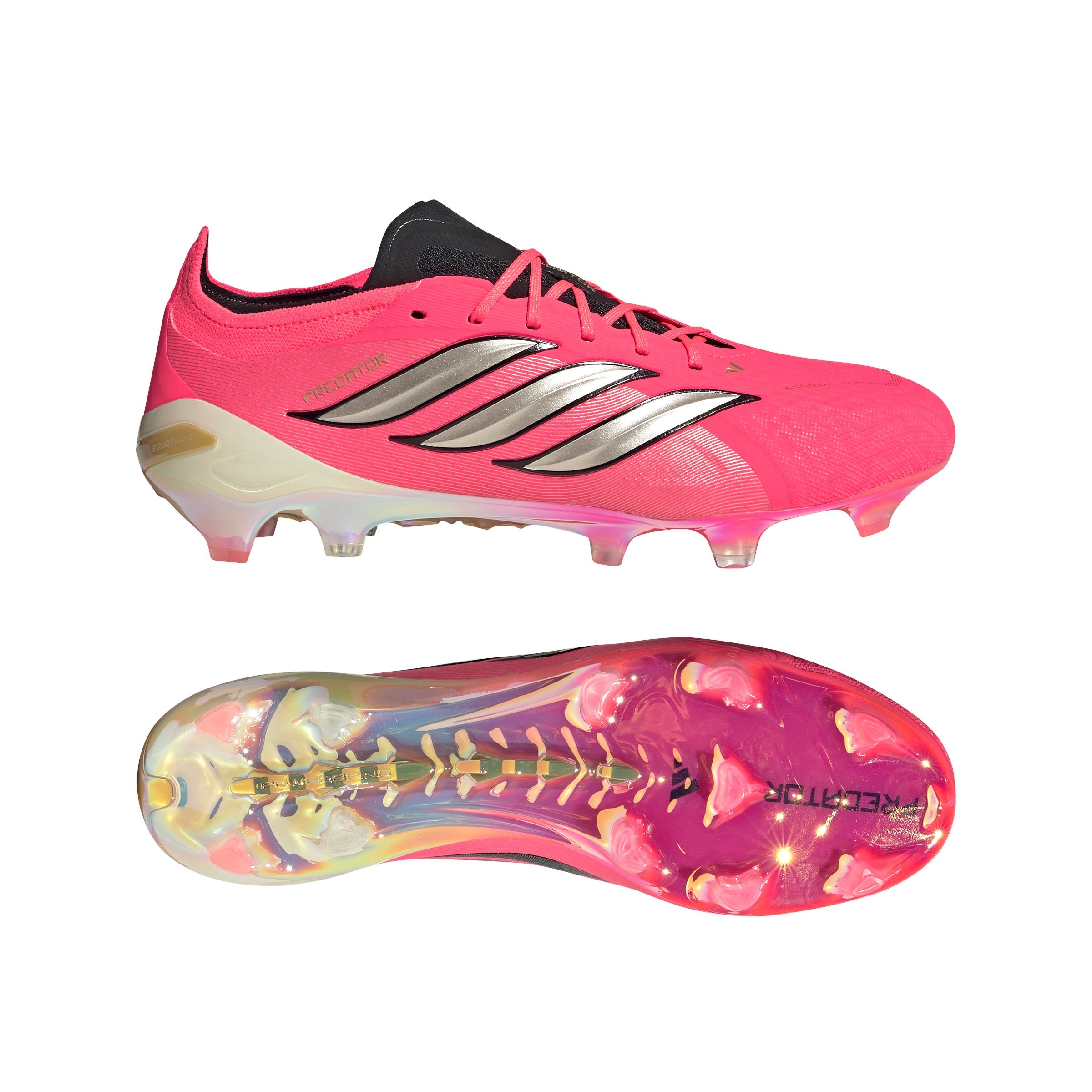 adidas Predator Elite FG Firm Ground Soccer Cleats- Solar Turbo / Thermal Chrome / Core Black