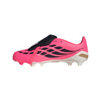 adidas Predator League FoldTongue  FT FG Junior Firm Ground Soccer Cleat - Solar Turbo / Thermal Chrome / Core Black