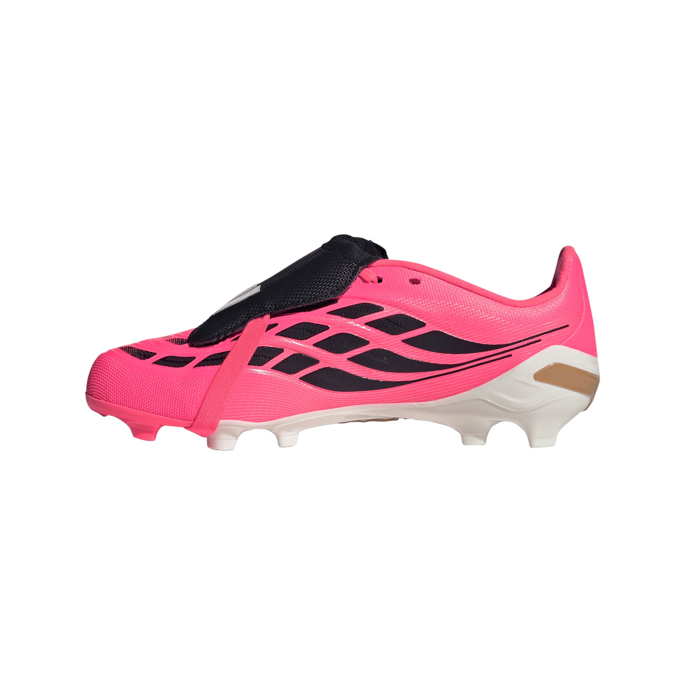 adidas Predator League FoldTongue  FT FG Junior Firm Ground Soccer Cleat - Solar Turbo / Thermal Chrome / Core Black