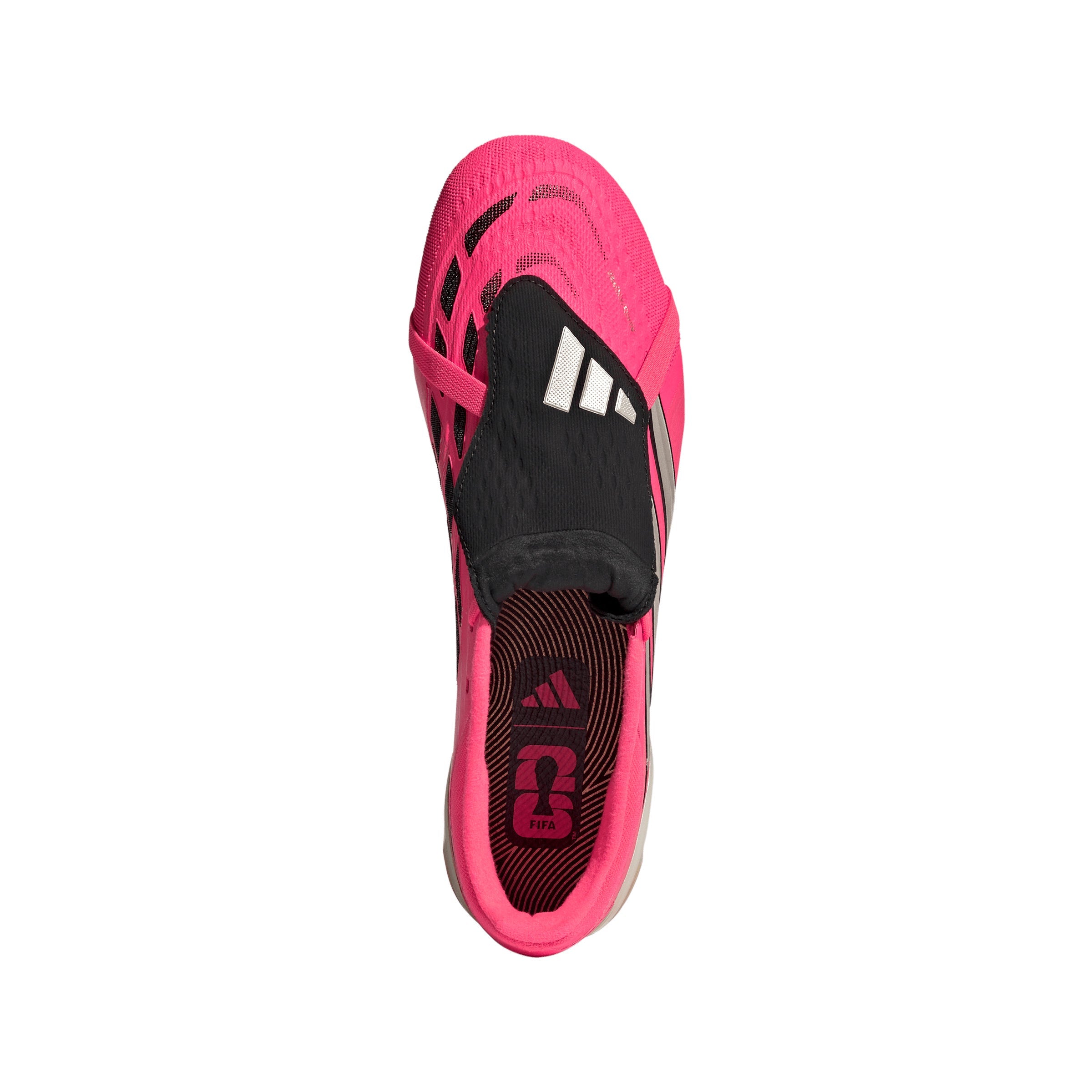 adidas Predator Pro FoldTongue FT FG Firm Ground Soccer Cleats- Solar Turbo/Thermal Chrome/Core Black