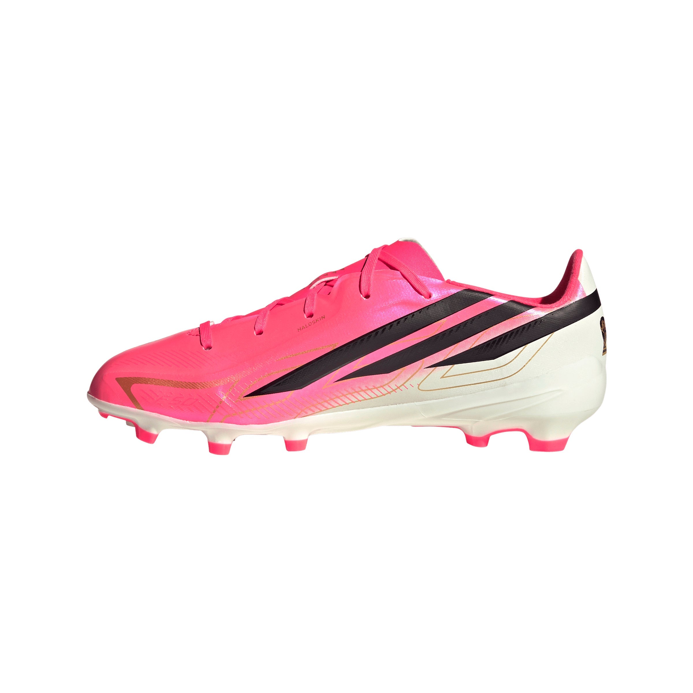 adidas F50 Hyperfast League Kids FG Firm Ground Soccer Cleats-  Solar Turbo / Core Black / Gold Metallic