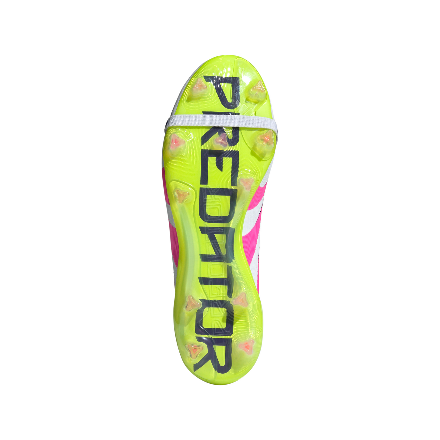 adidas Predator Elite Fold Tongue Firm Ground Cleats FG Firm Ground Soccer Cleat -Cloud White/Lucid Pink/Lucid Lemon