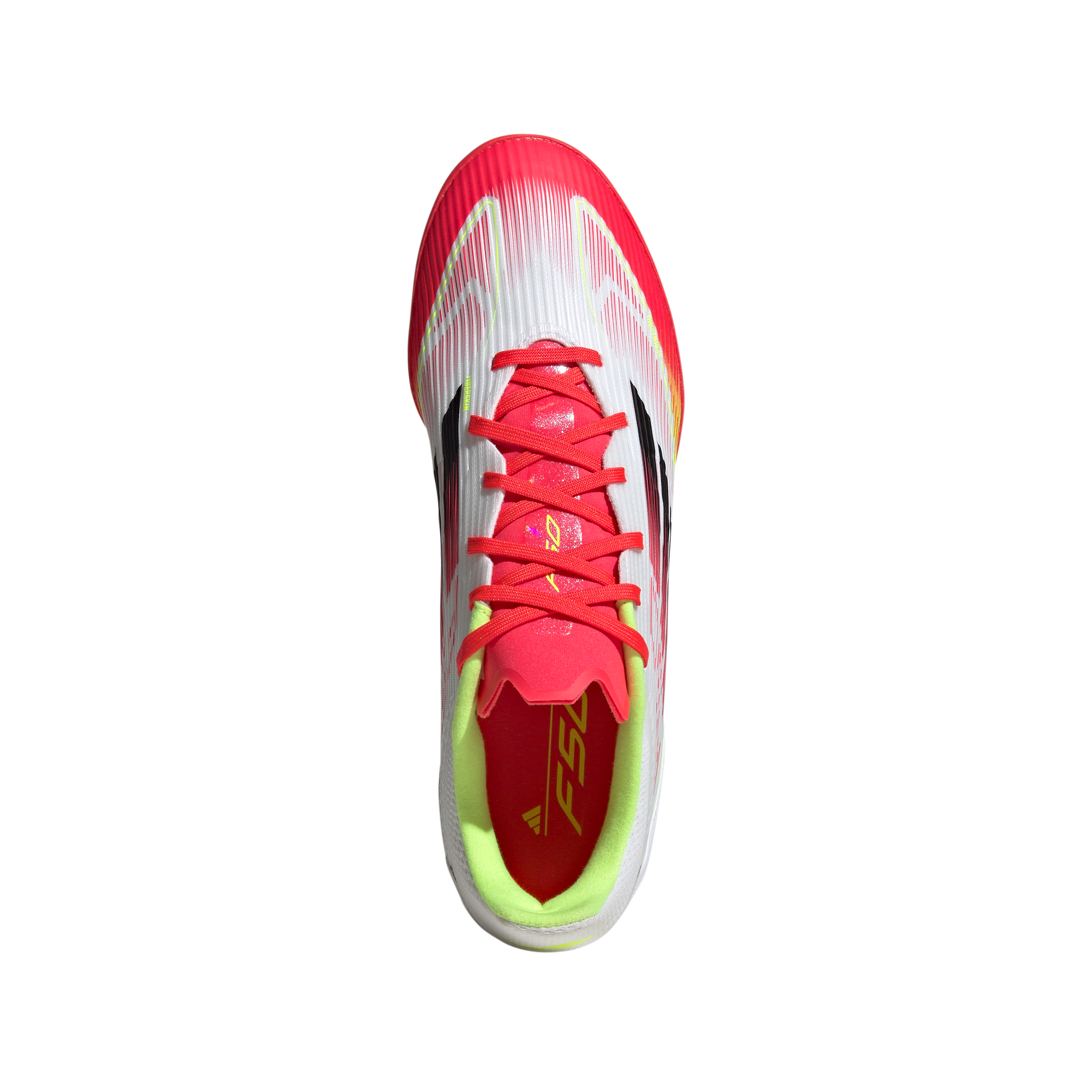 adidas F50 League TF  Turf Soccer Cleats- Cloud White/Core Black /Solar Yellow