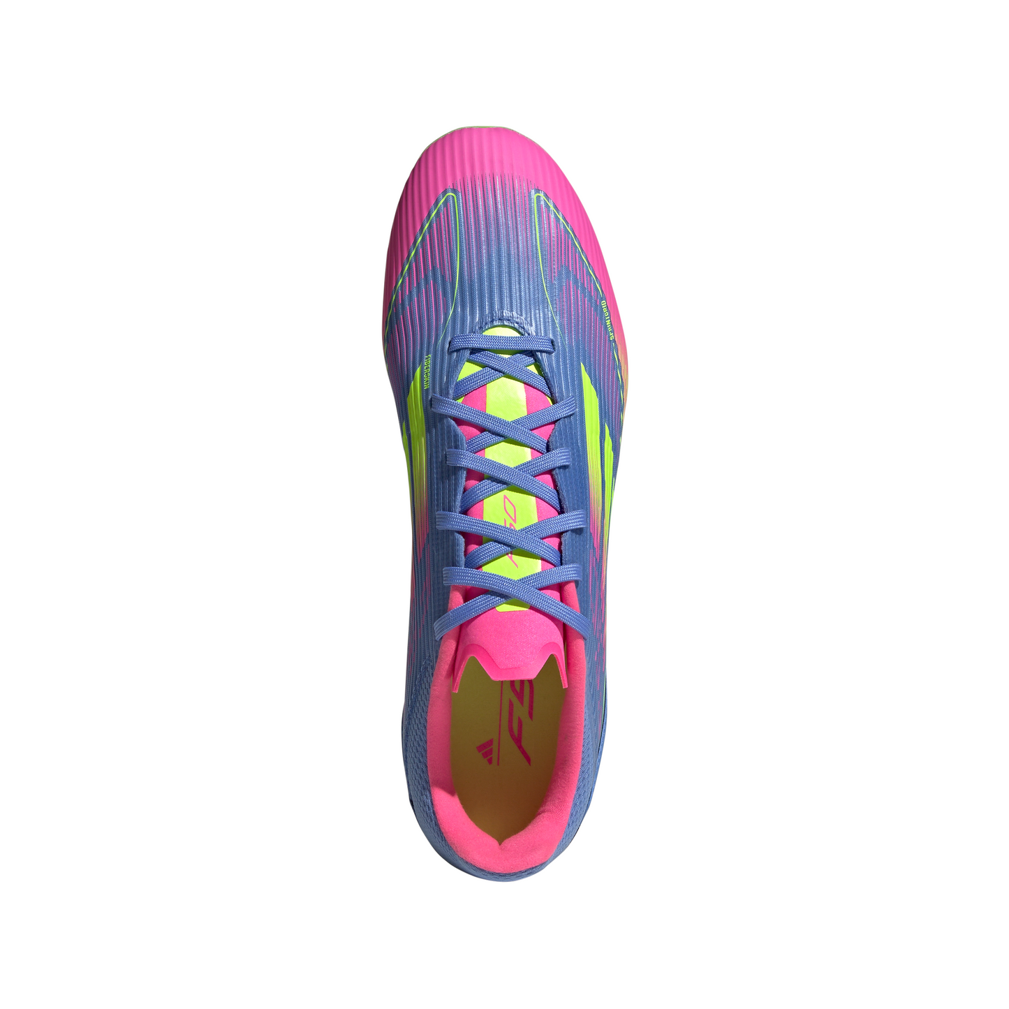 adidas  F50 League FG Firm Ground Soccer Cleats-Blue Fusion / Lucid Lemon / Lucid Pink