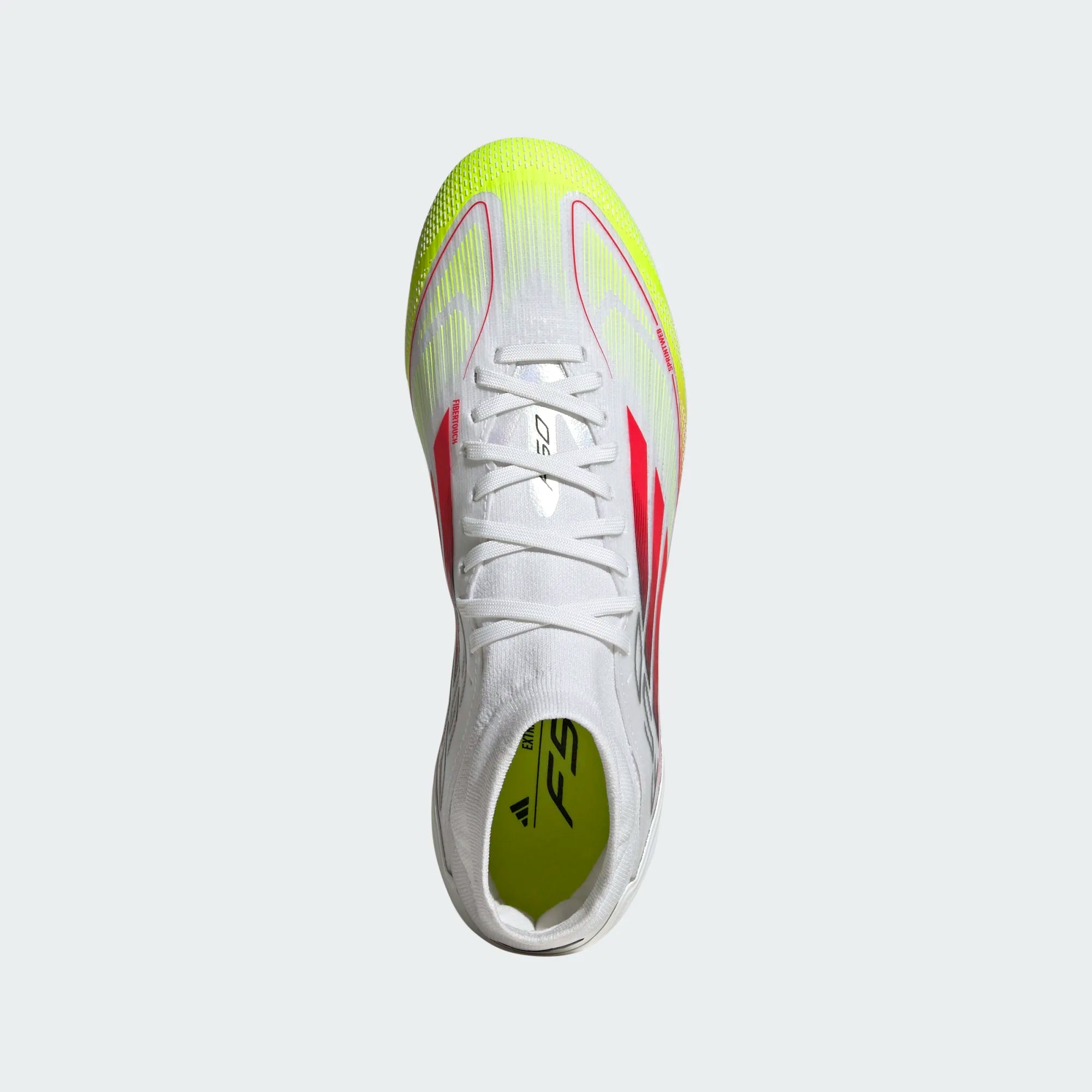 Adidas Womens F50 Pro MID FG/MG-White/Lucid Red/Volt