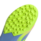 adidas F50 League Junior TF Turf Soccer Cleats- Blue Fusion/Lucid Lemon/ Lucid Pink