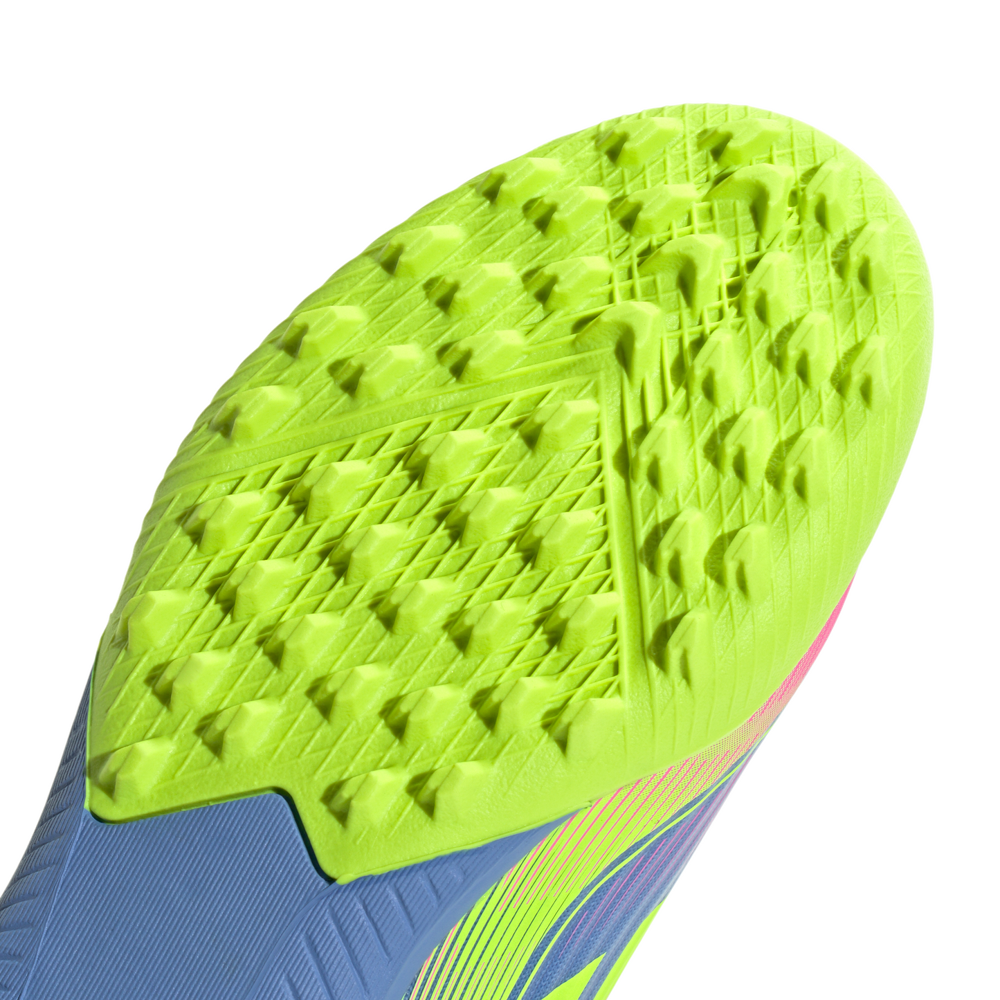 adidas F50 League Junior TF Turf Soccer Cleats- Blue Fusion/Lucid Lemon/ Lucid Pink