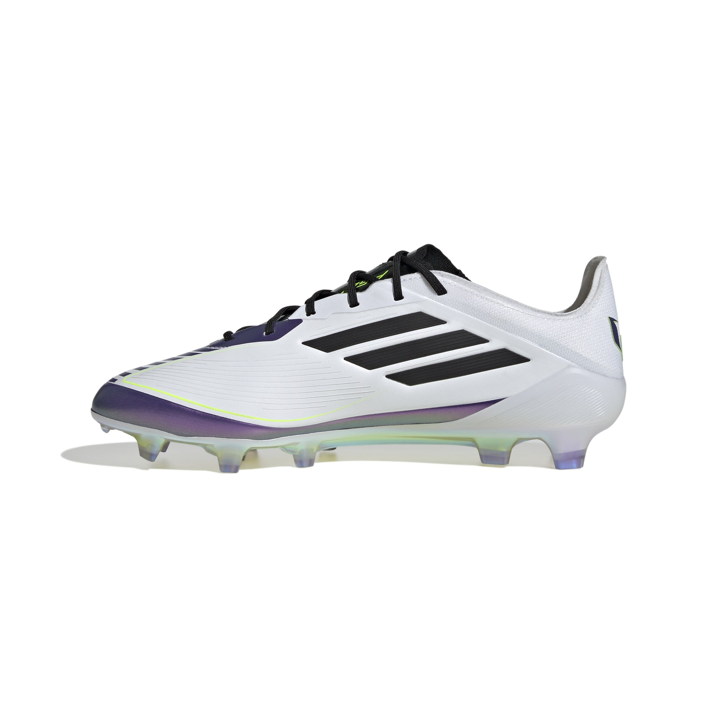 adidas F50 Messi Elite FG Firm Ground Cleats - White/ Core Black/ Unity Purple