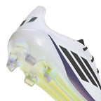 adidas F50 Messi Elite FG Firm Ground Cleats - White/ Core Black/ Unity Purple