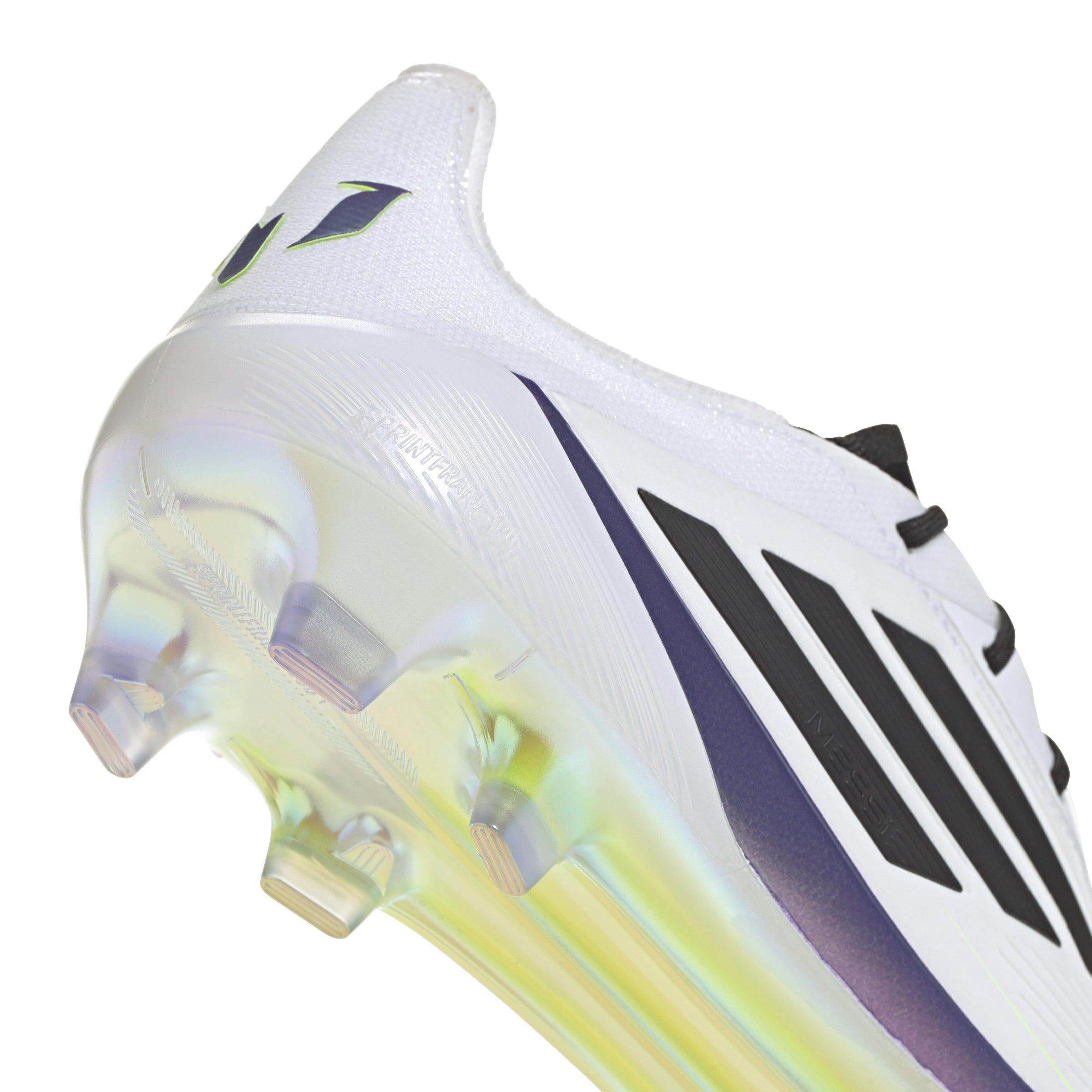 adidas F50 Messi Elite FG Firm Ground Cleats - White/ Core Black/ Unity Purple