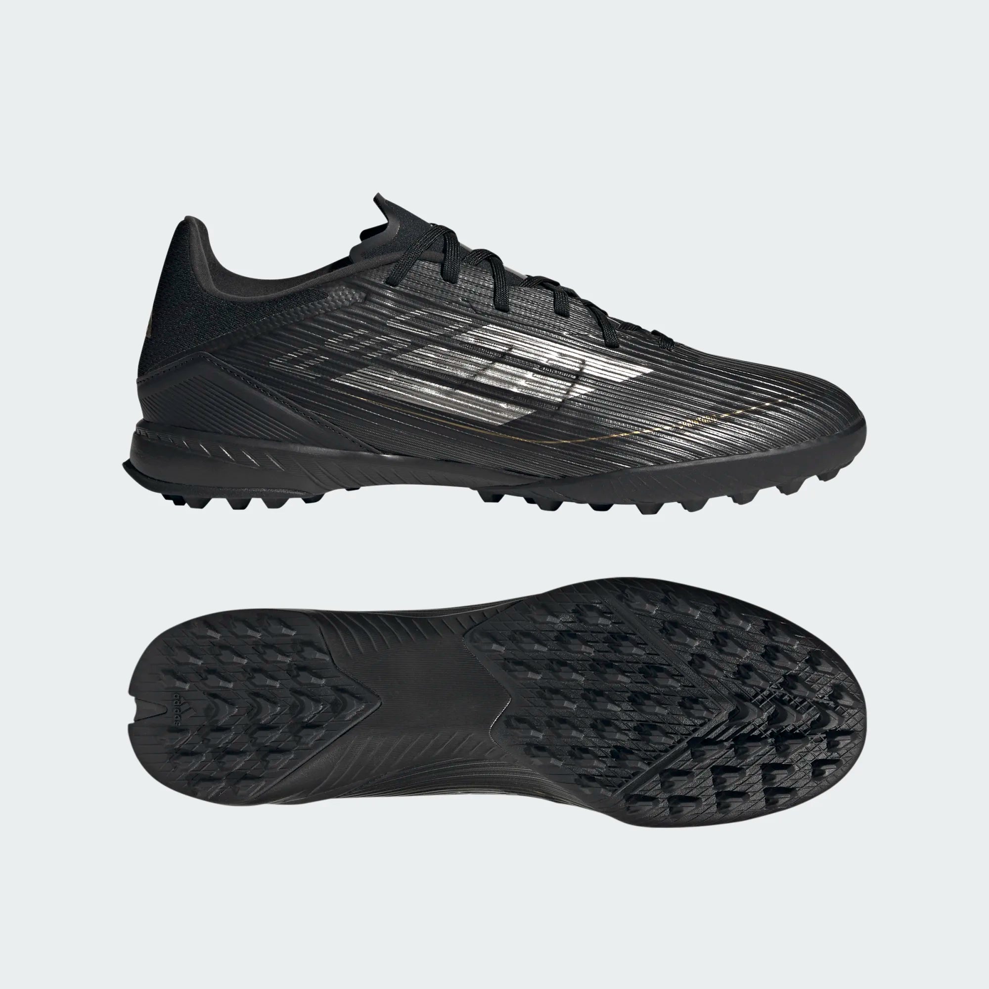 adidas F50 League TF  Cloud Black/Iron Metallic/Gold Metallic