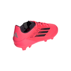 adidas F50 Junior League FG Firm Ground Soccer Cleats - Turbo/Aurora Black /Platinum Metallic