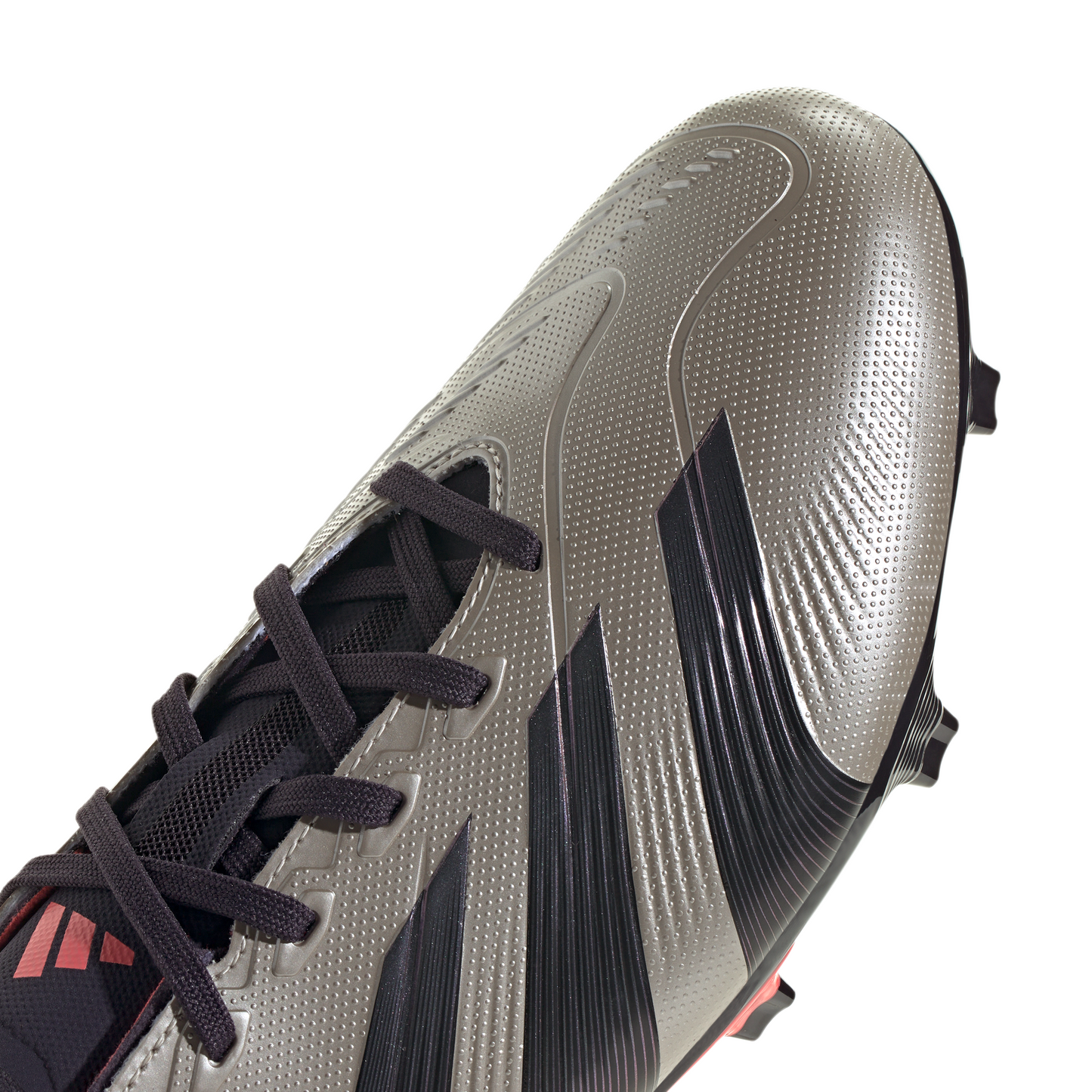 adidas Predator League FG Firm Ground Soccer Cleat - Platinum Metallic / Aurora Black / Turbo
