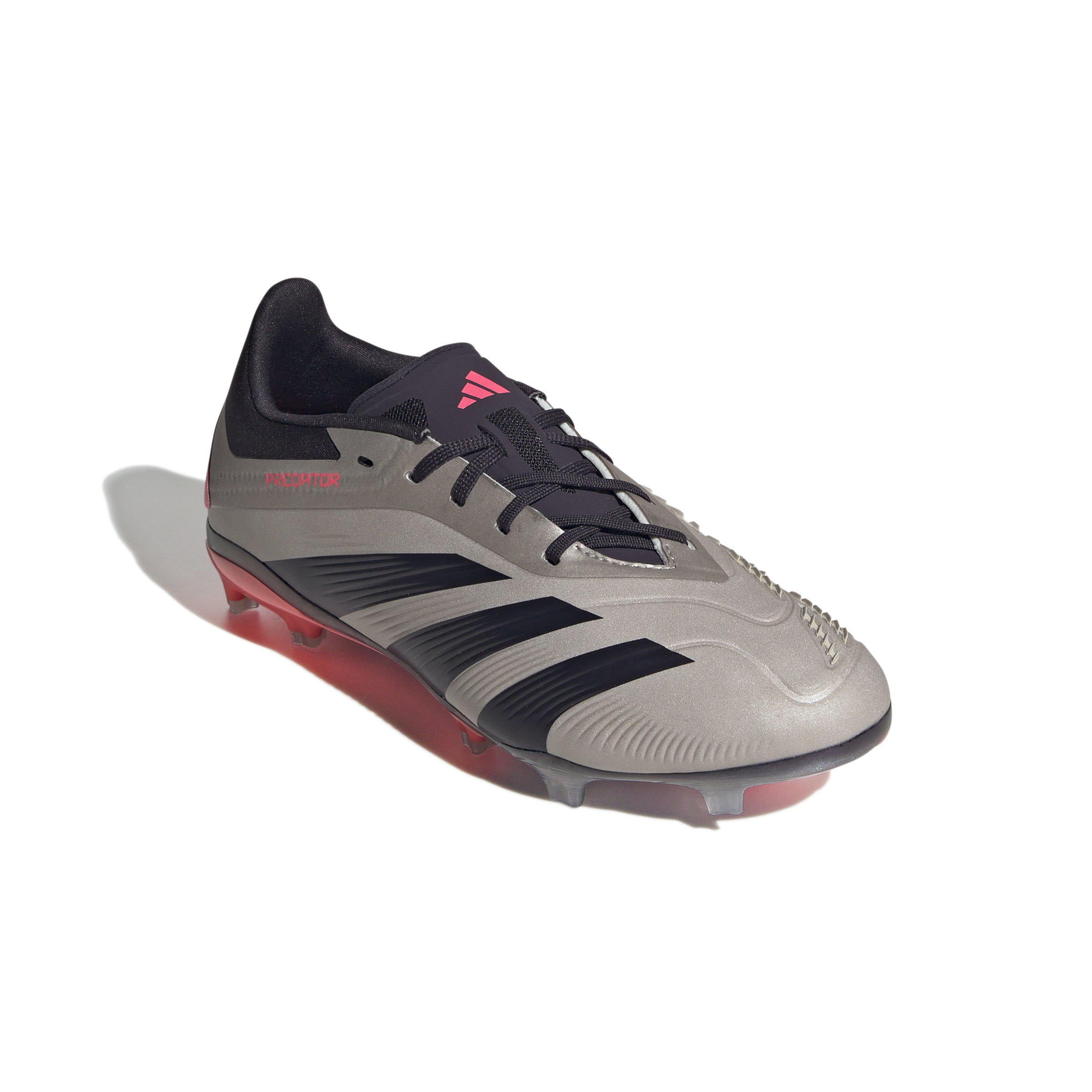 adidas Predator Elite FG Junior Firm Ground Soccer Cleat - Platin Metallic/ Aurora Black/ Turbo