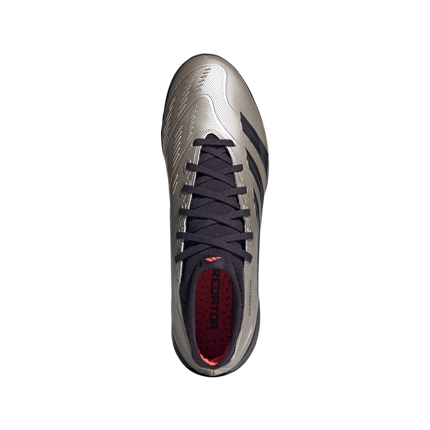 adidas Predator League Turf Soccer Cleat - Platin Metallic/ Aurora Black/ Turbo