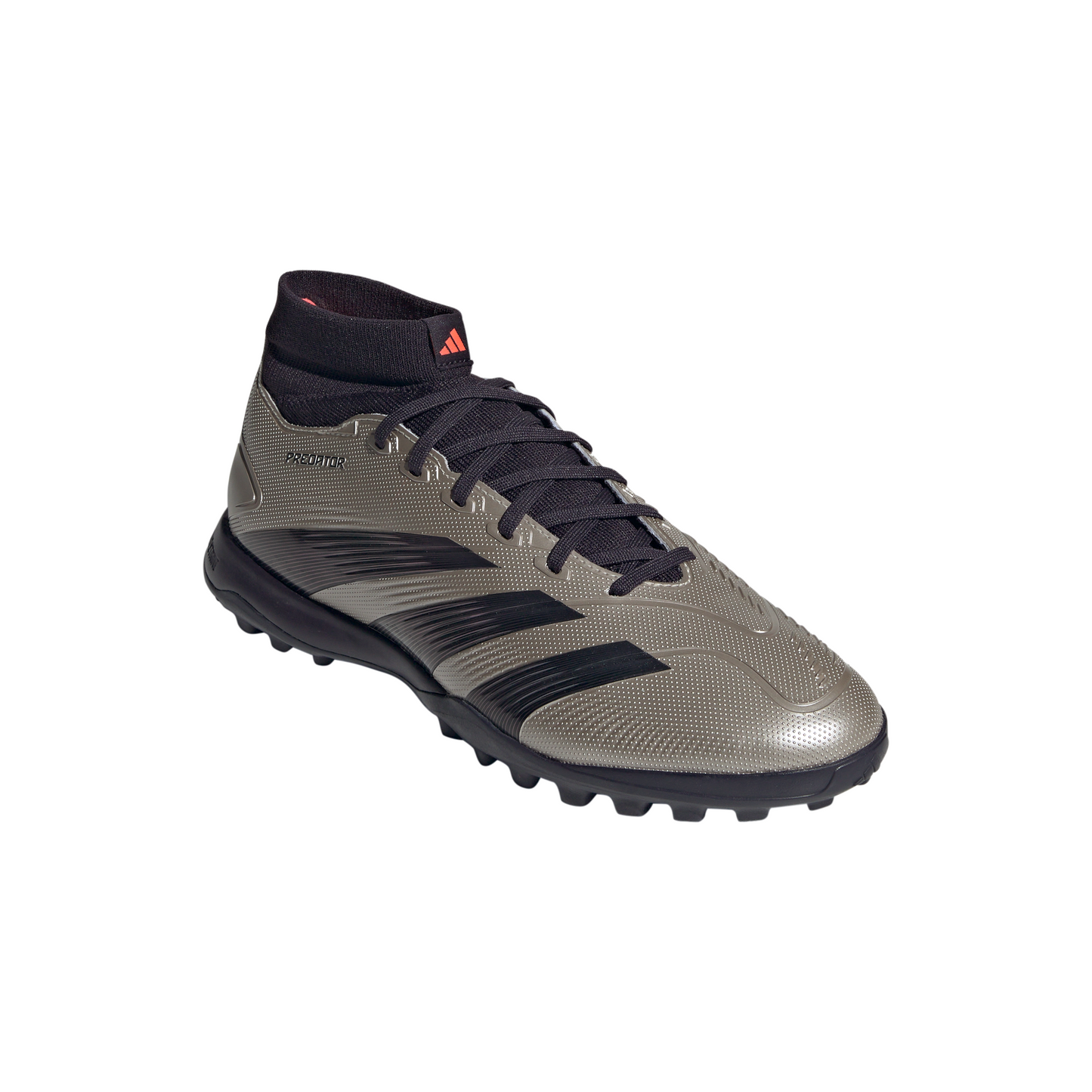 adidas Predator League Turf Soccer Cleat - Platin Metallic/ Aurora Black/ Turbo