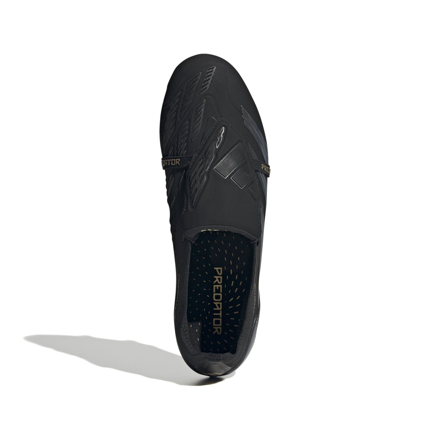 adidas Predator Elite Fold Tounge FG Firm Ground Soccer Cleat - Core Black / Carbon / Gold Metallic