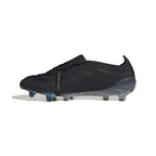 adidas Predator Elite Fold Tounge FG Firm Ground Soccer Cleat - Core Black / Carbon / Gold Metallic