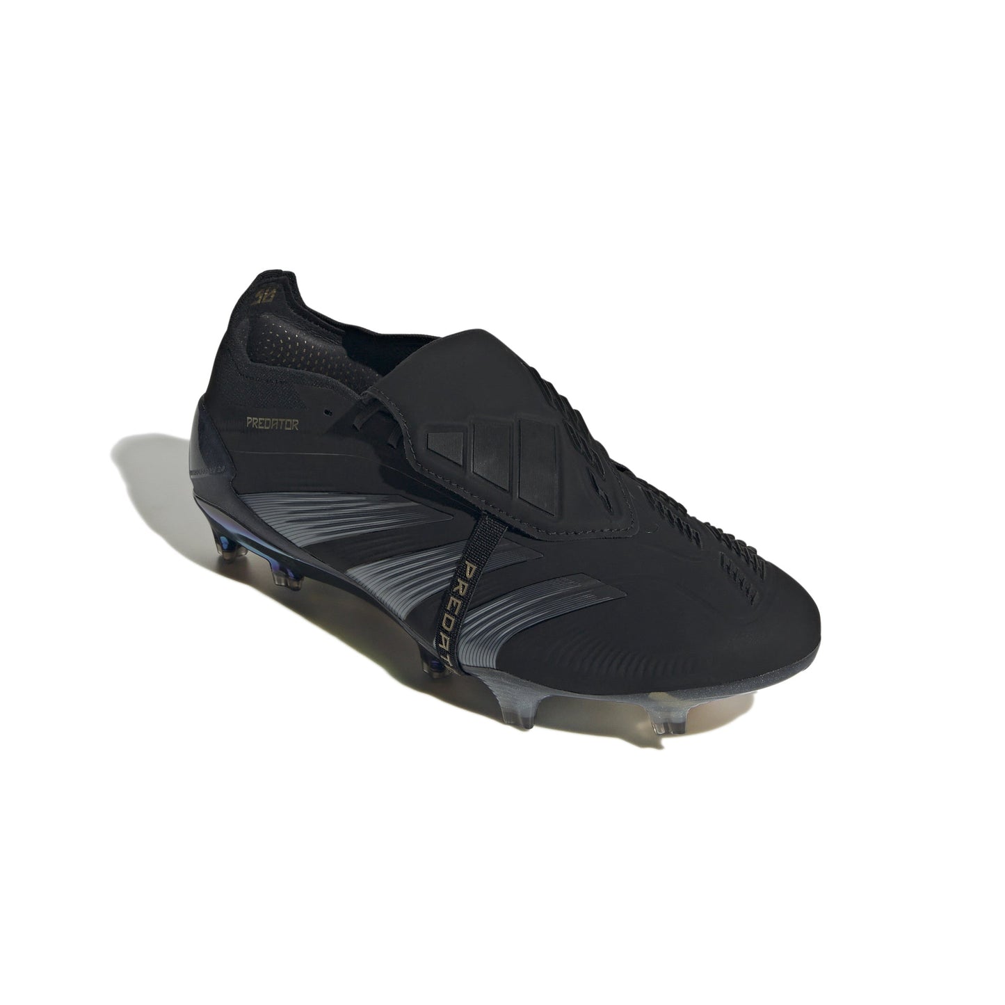adidas Predator Elite Fold Tounge FG Firm Ground Soccer Cleat - Core Black / Carbon / Gold Metallic