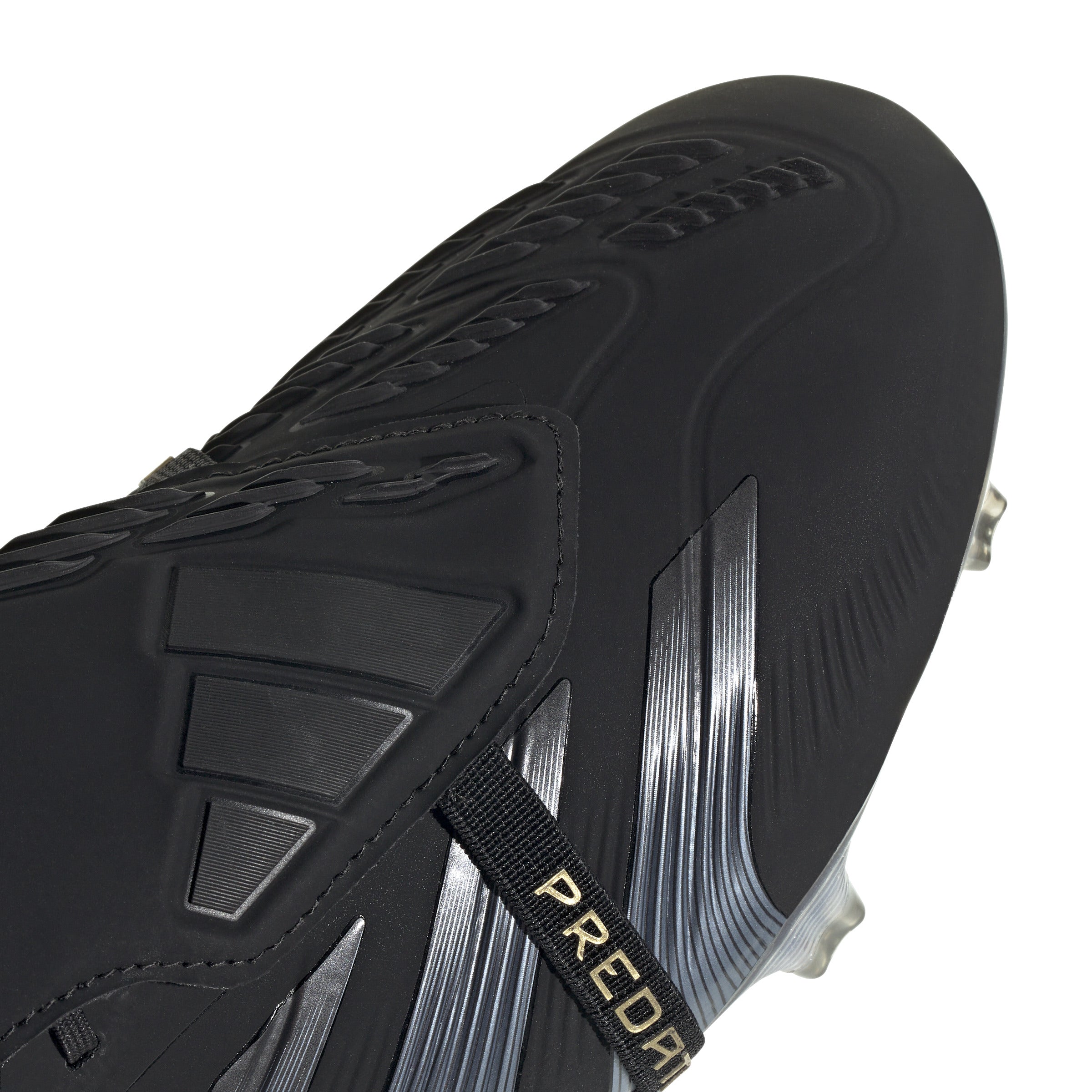 adidas Predator Elite Fold Tounge FG Firm Ground Soccer Cleat - Core Black / Carbon / Gold Metallic
