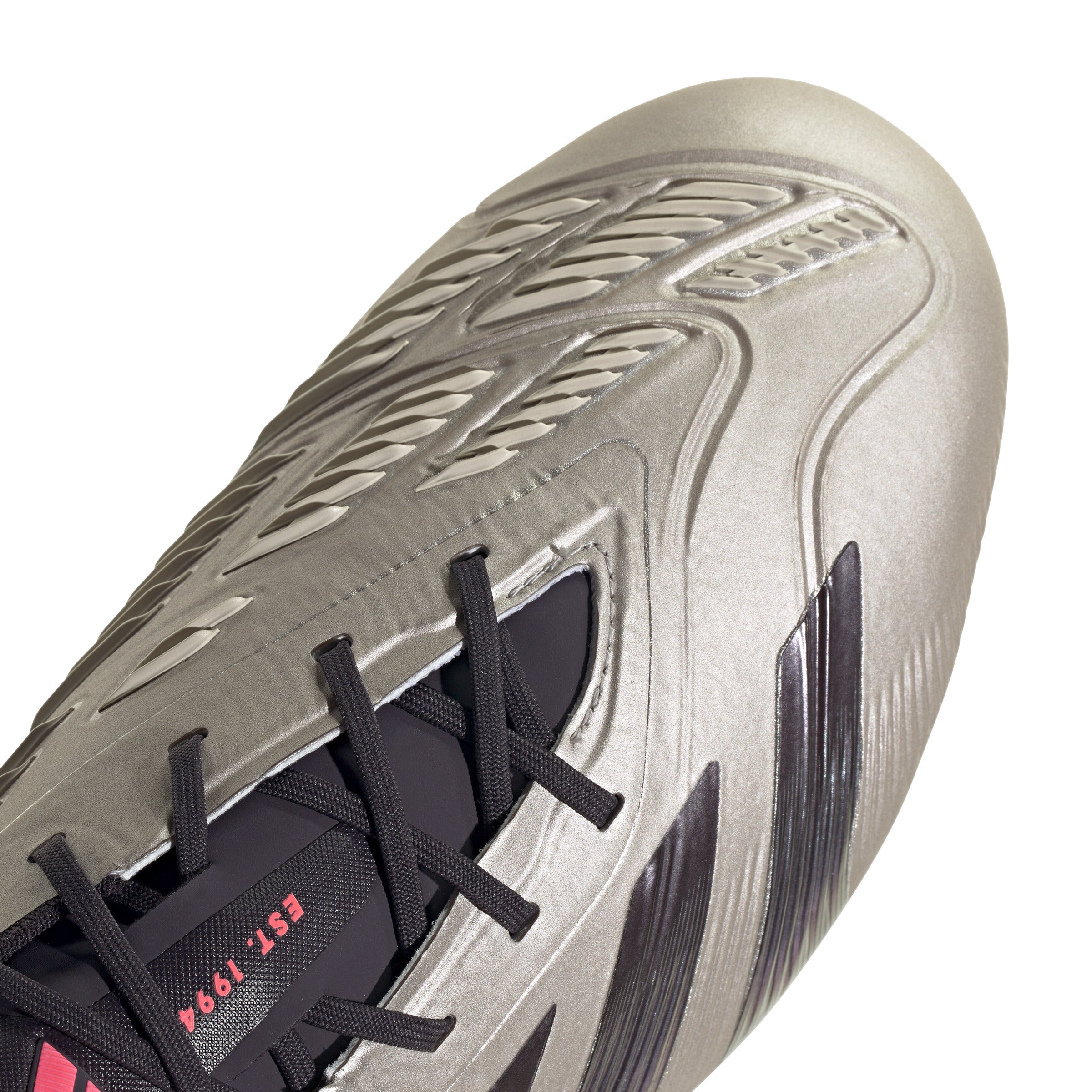 adidas Predator Elite FG Firm Ground Soccer Cleat -Platin Metallic/ Aurora Black/ Turbo