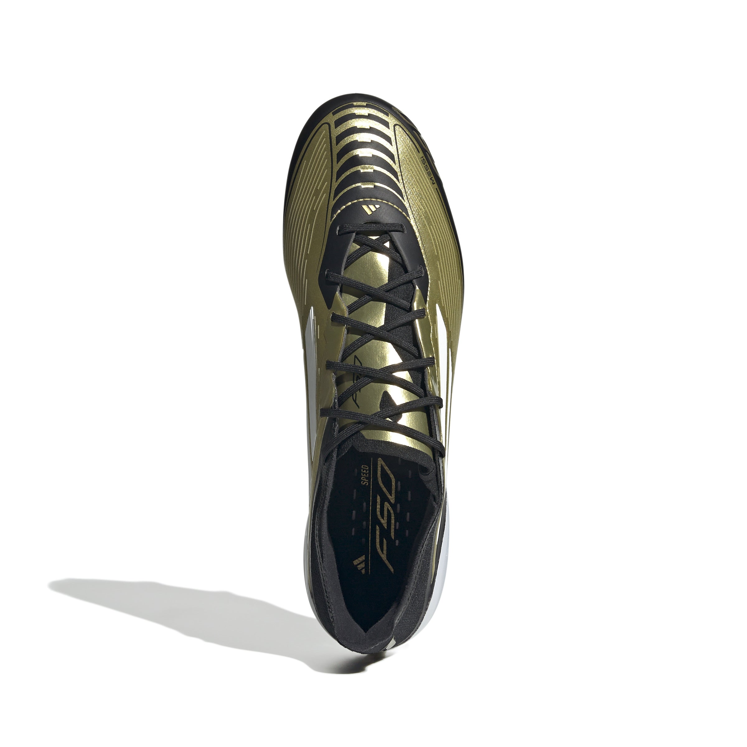 adidas Messi F50 Elite FG Firm Ground Soccer Cleats-  Gold/White/Cloud Black