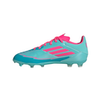 adidas Messi F50 League Junior FG Firm Ground Soccer Cleats -  Flash Aqua /Lucid Pink/Lucid Cyan